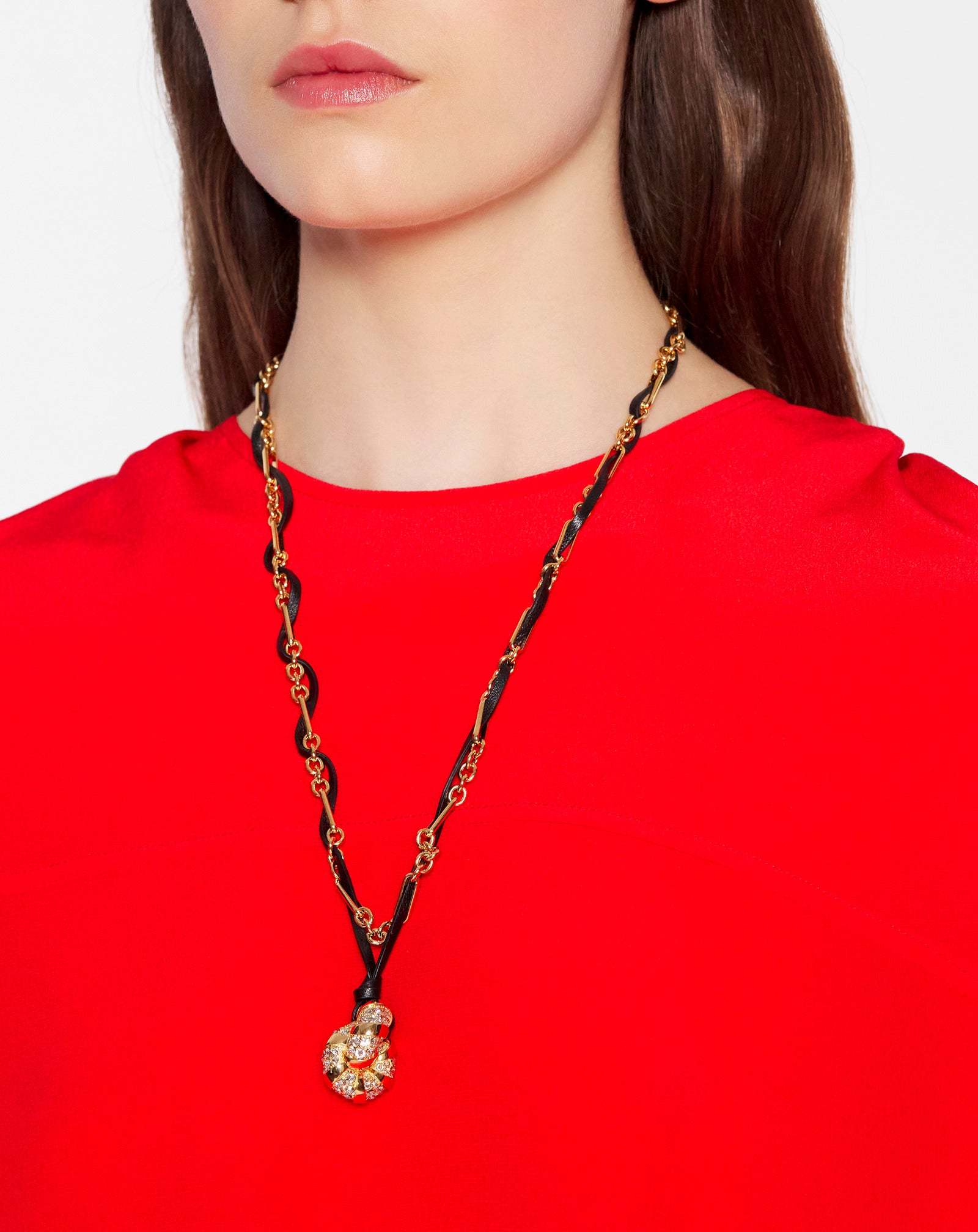 Lanvin Relaxed Fit Draped Blouse In Red