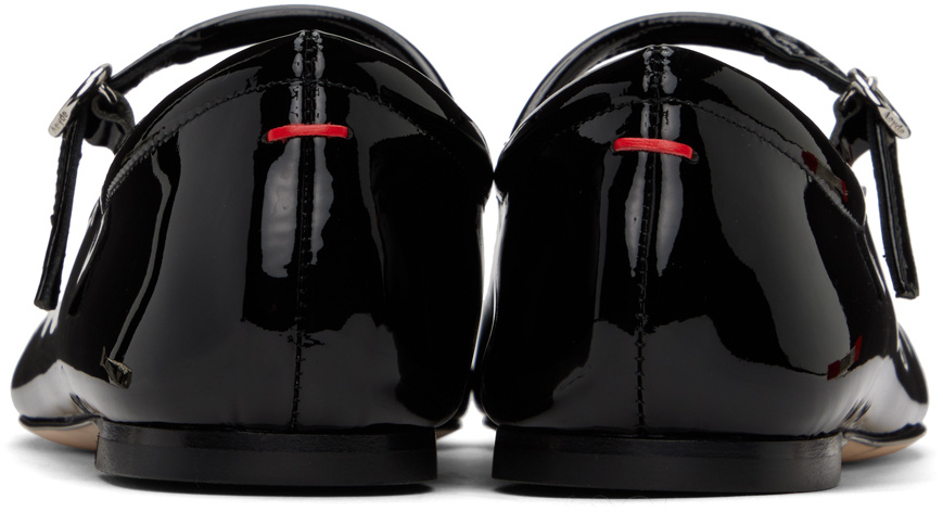 Aeyde Maryjane Leather Ballerina Shoes In Black