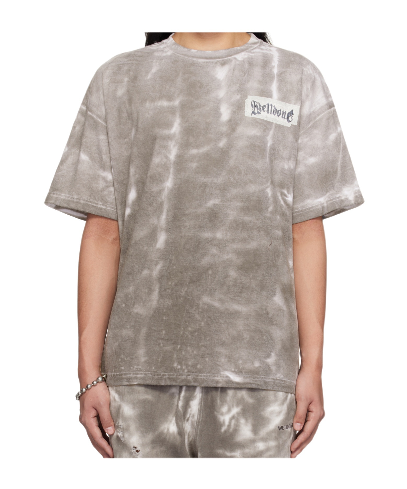 We11 Done Crew Neck T-shirt In Gray