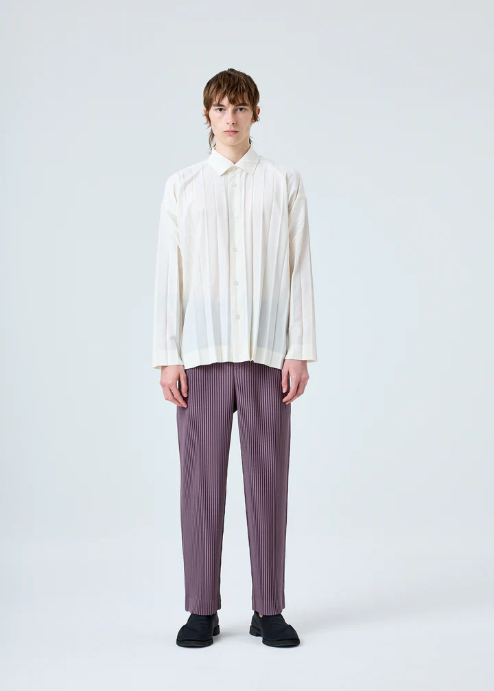 ISSEY MIYAKE PLEATED STRAIGHT-LEG TROUSERS
