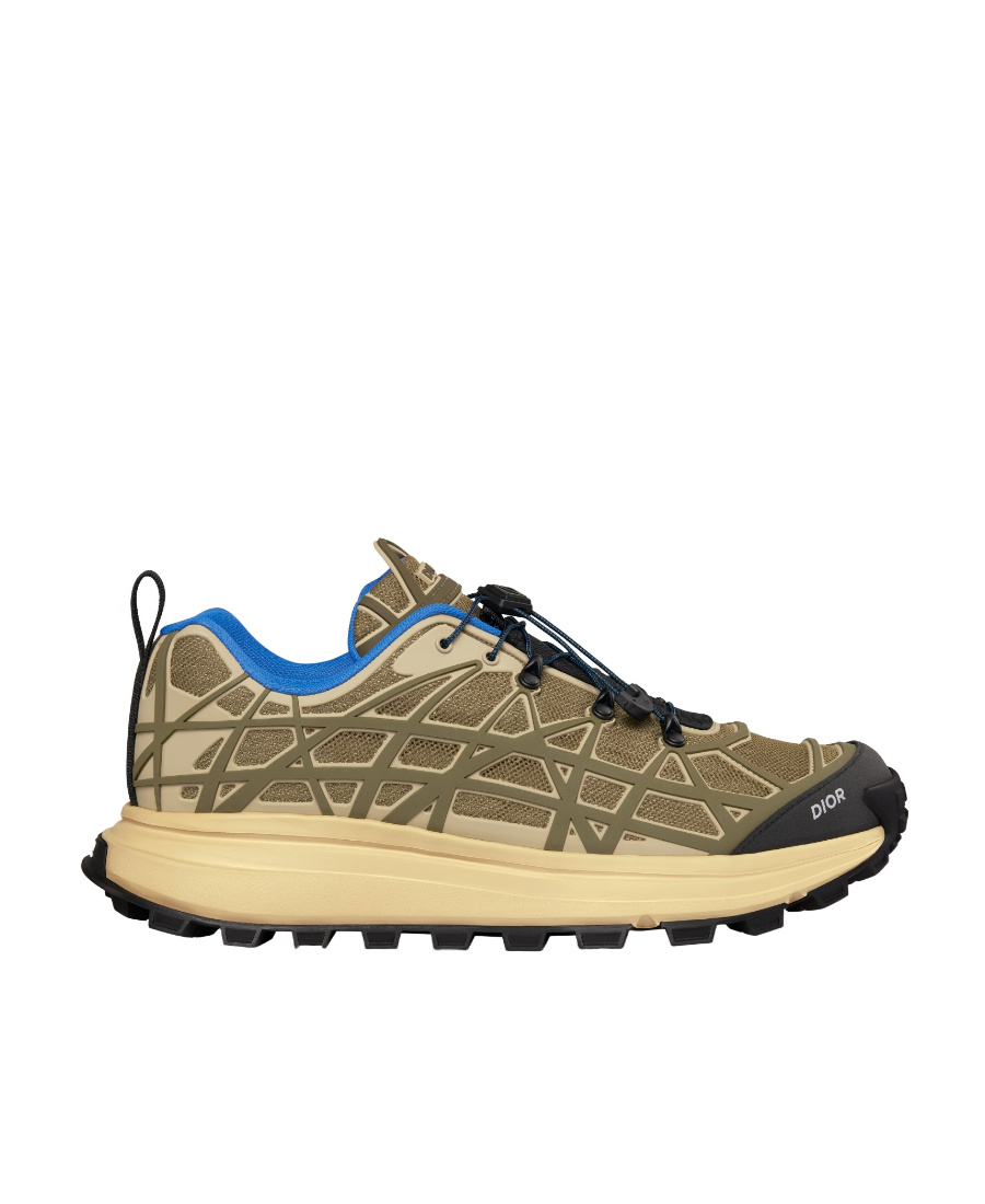 Dior B31 Runner Sneaker Brown Technical Mesh And Khaki In Multi