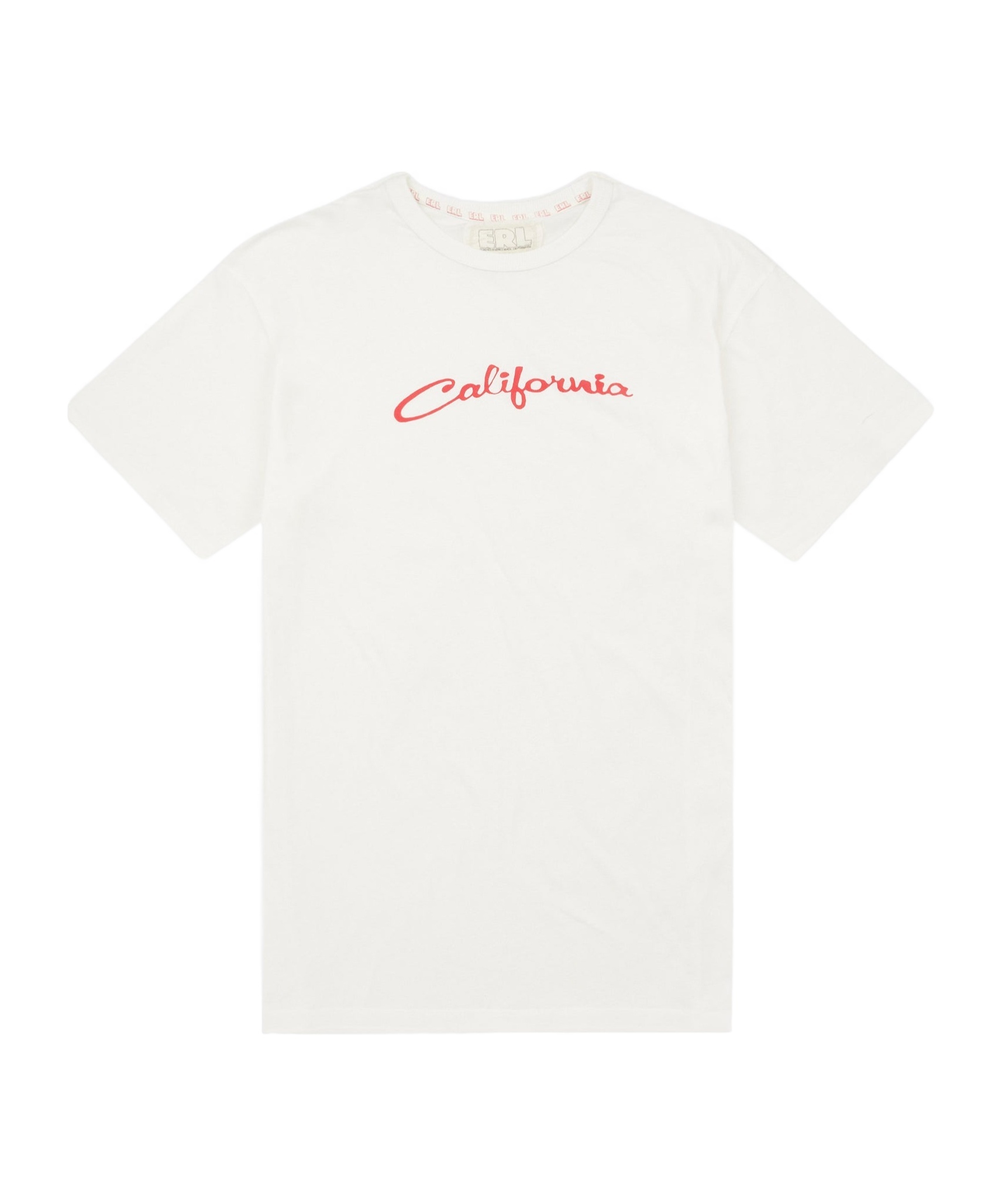 Erl Printed Cotton Jersey T-shirt In White