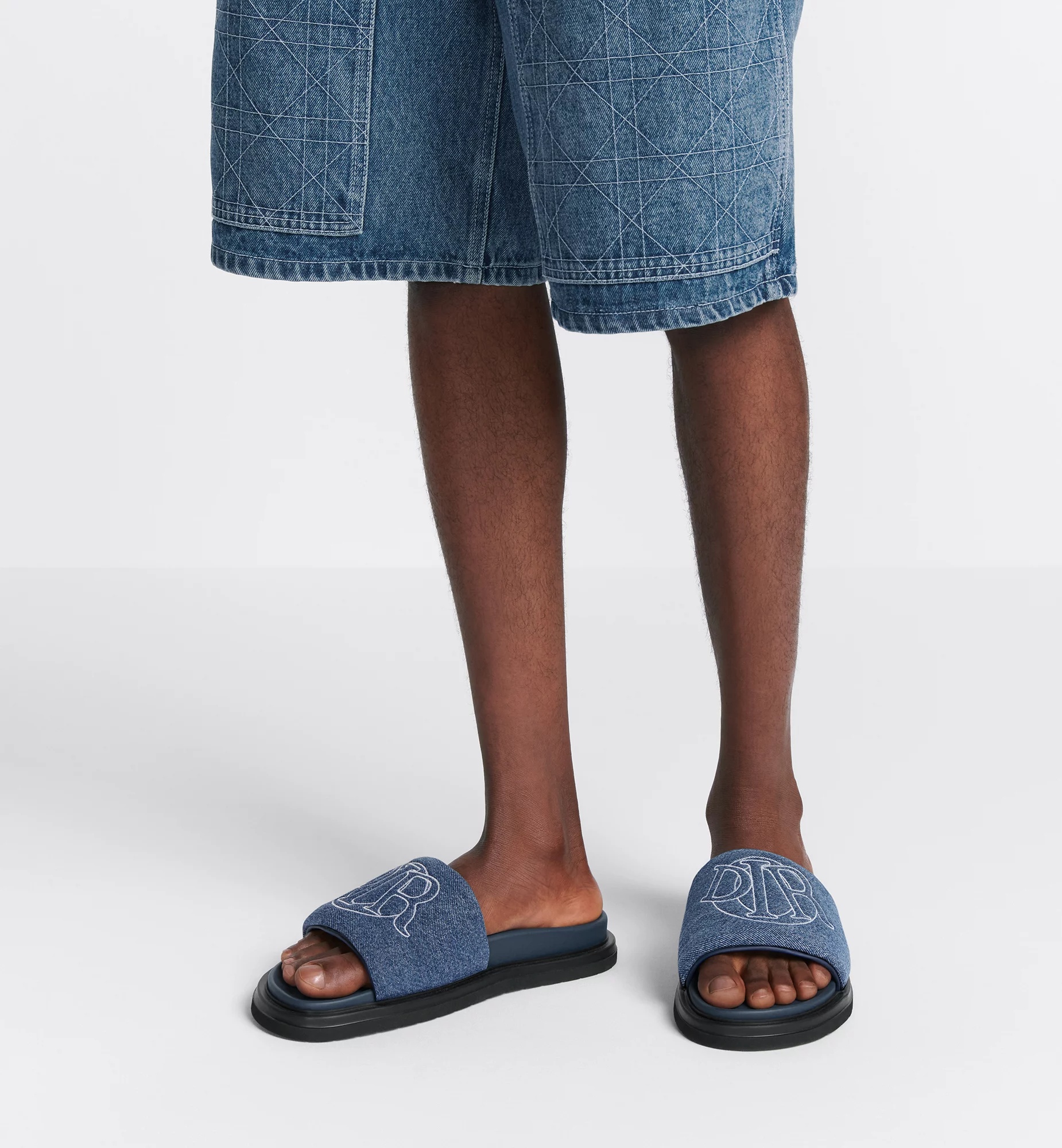 DIOR DIOR HOMME AQUA SLIP-ON SANDALS 