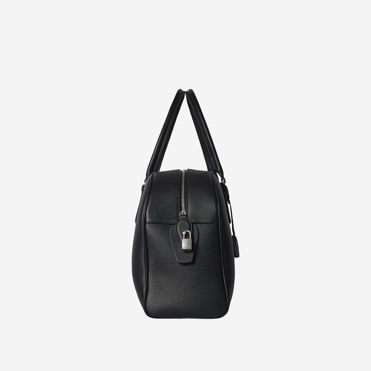 The Row India 15.75 Grain Leather Top Handle Bag In Black