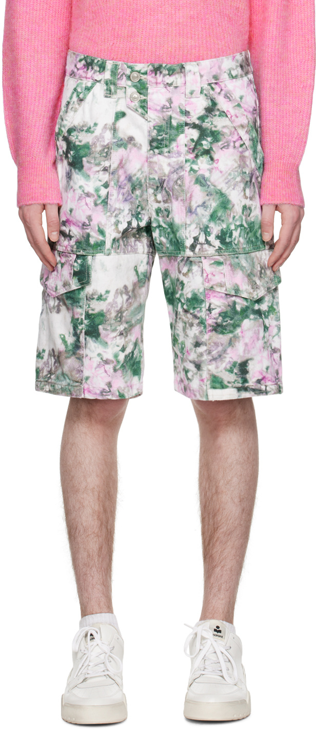 Isabel Marant Belt Ring Button Shorts In Gray