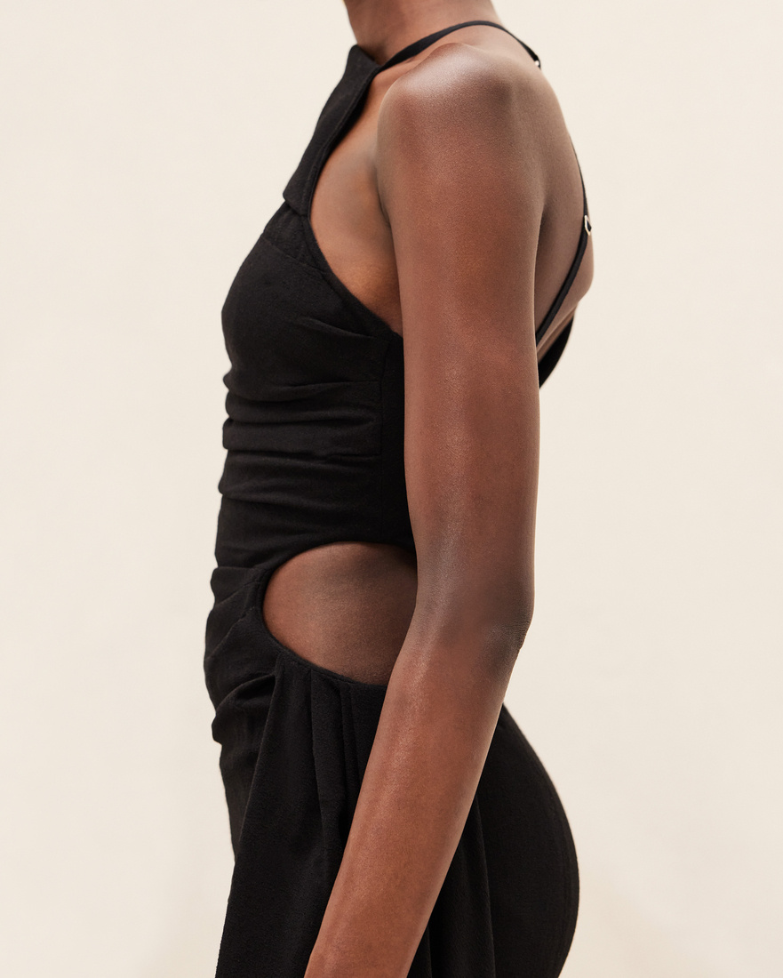 Jacquemus La Robe Abanada In Black