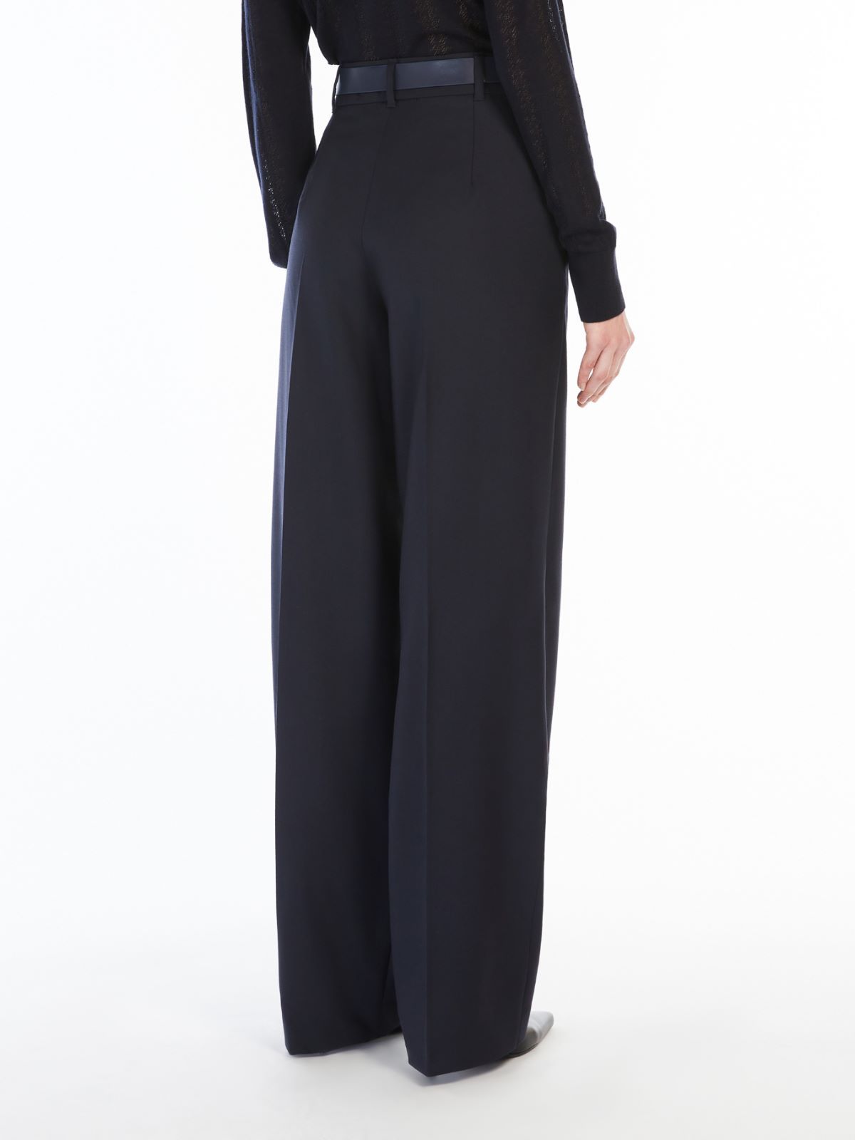 MAX MARA BELT LOOP WOOL CASUAL PANTS