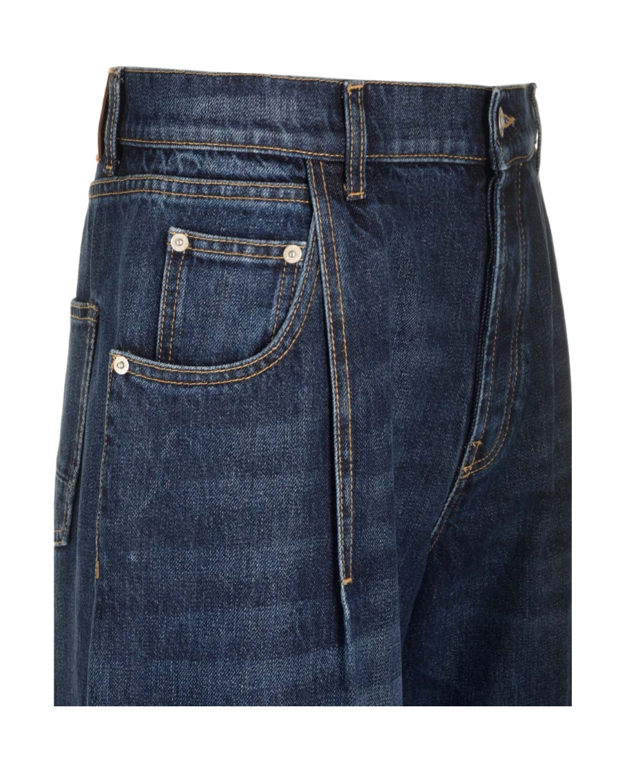 Alexander Mcqueen Denim Bermuda In Blue