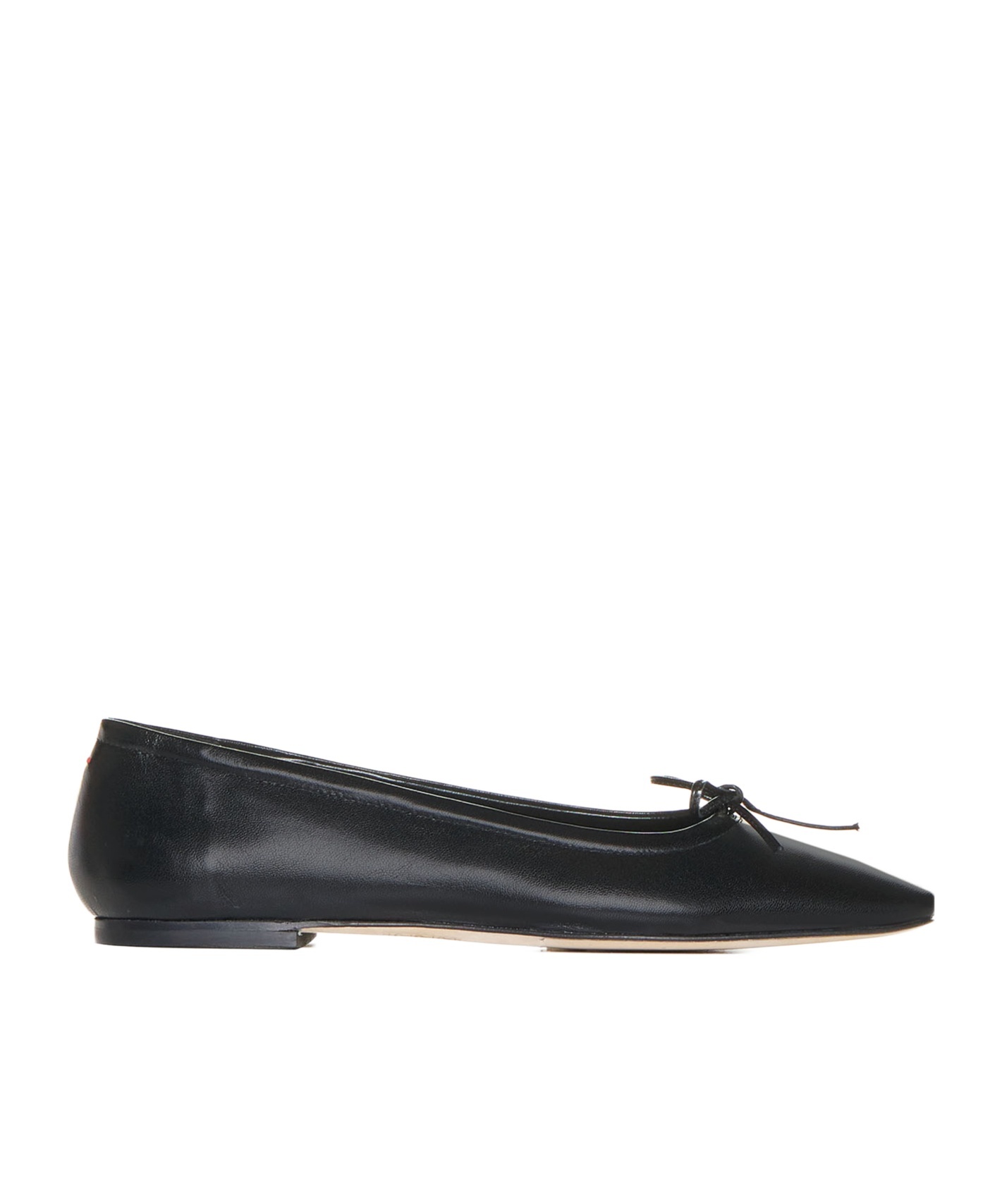 Aeyde Womens Dark Brown Delfina Bow-embellished Velvet Ballet Flats In Black