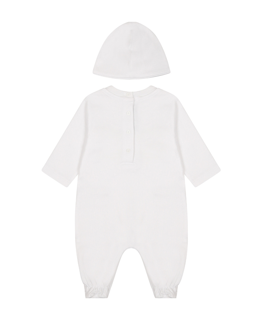 Balmain Pajamas, Hat, Bib Set In White