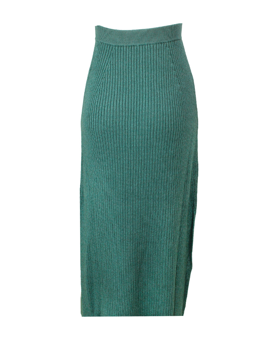 Loro Piana Knitted Skirt In Blue