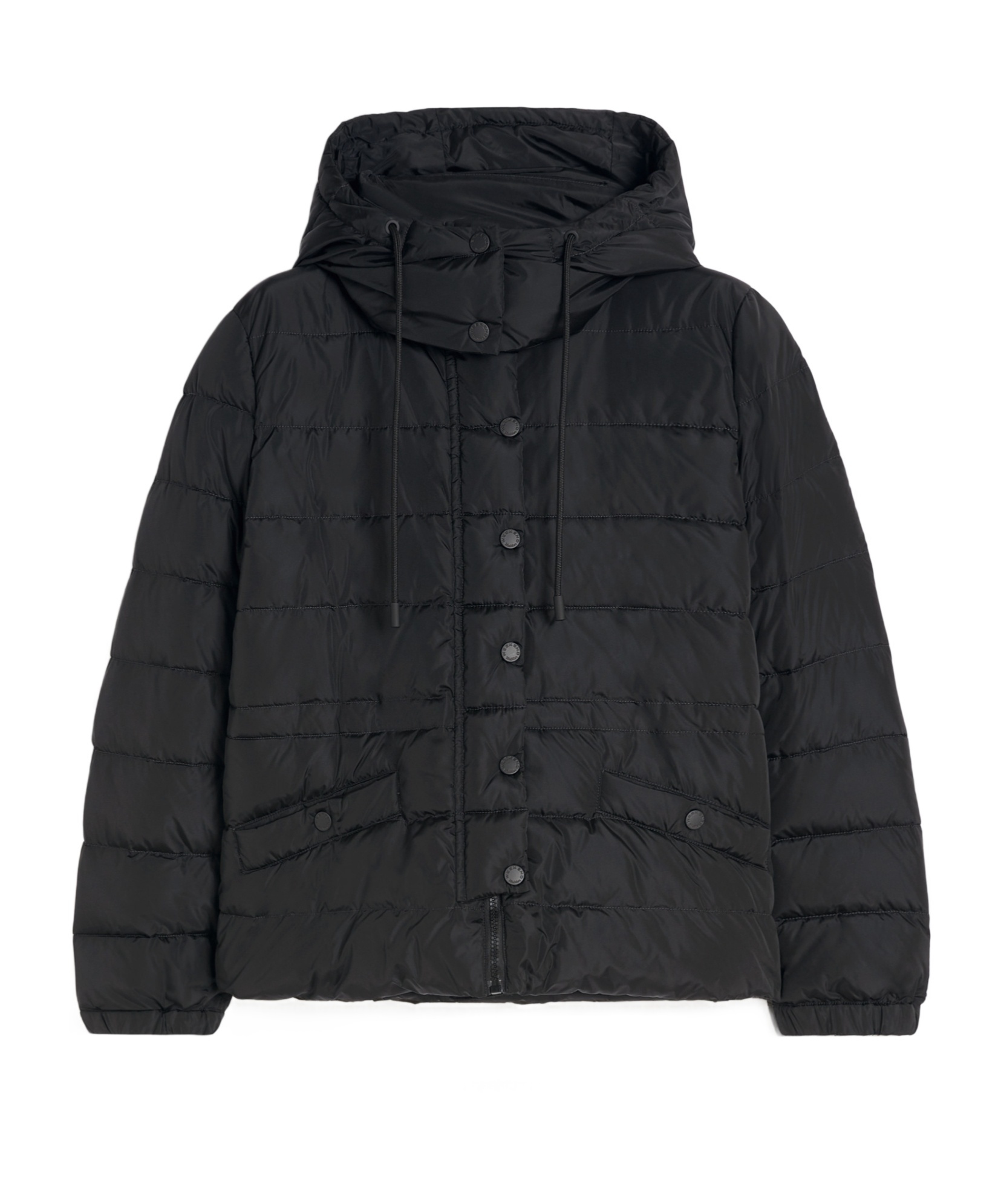 Weekend Max Mara Long-sleeved Down Jacket In Black