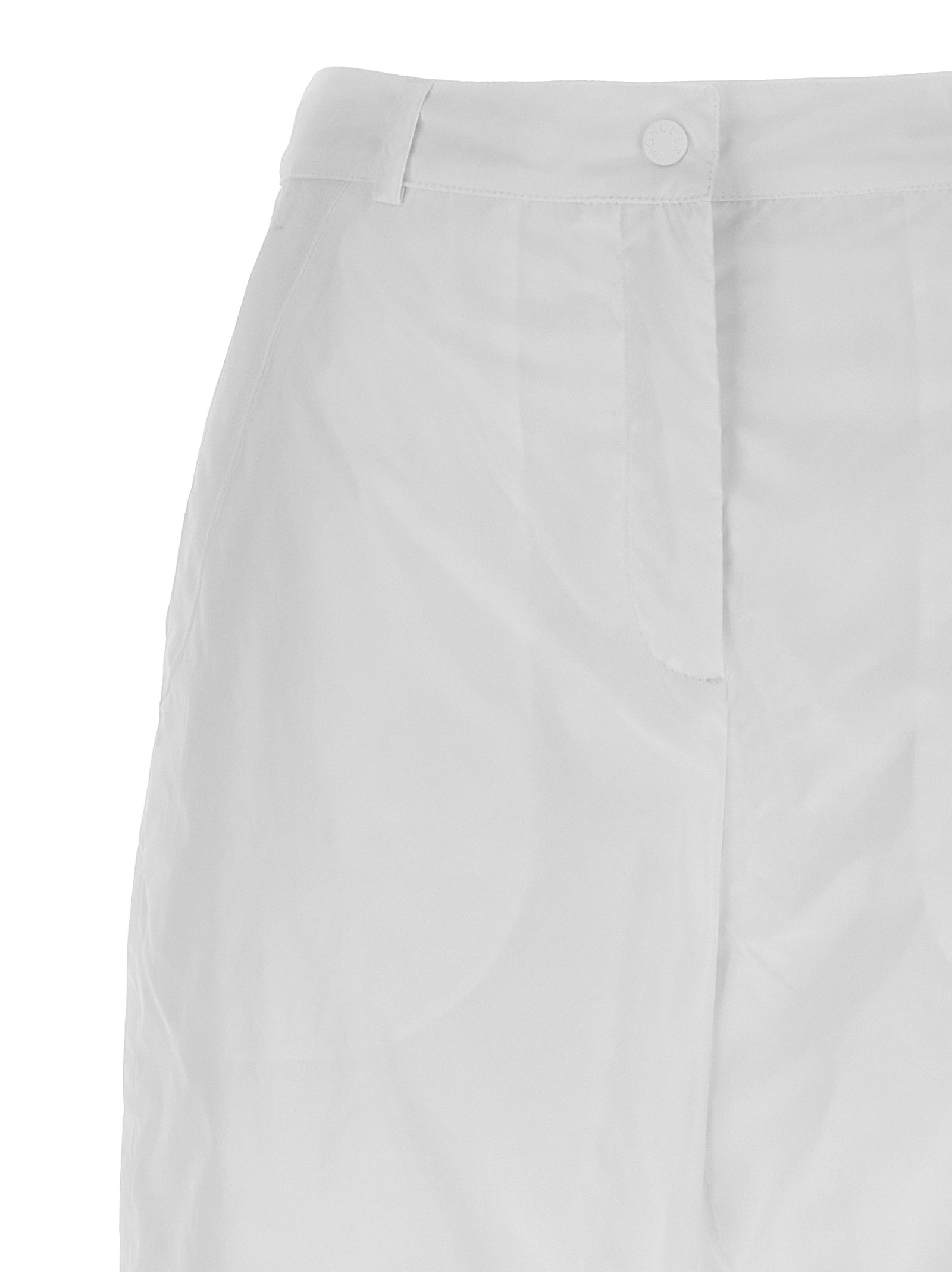 Moncler Nylon Pants Drawstring Hems In White