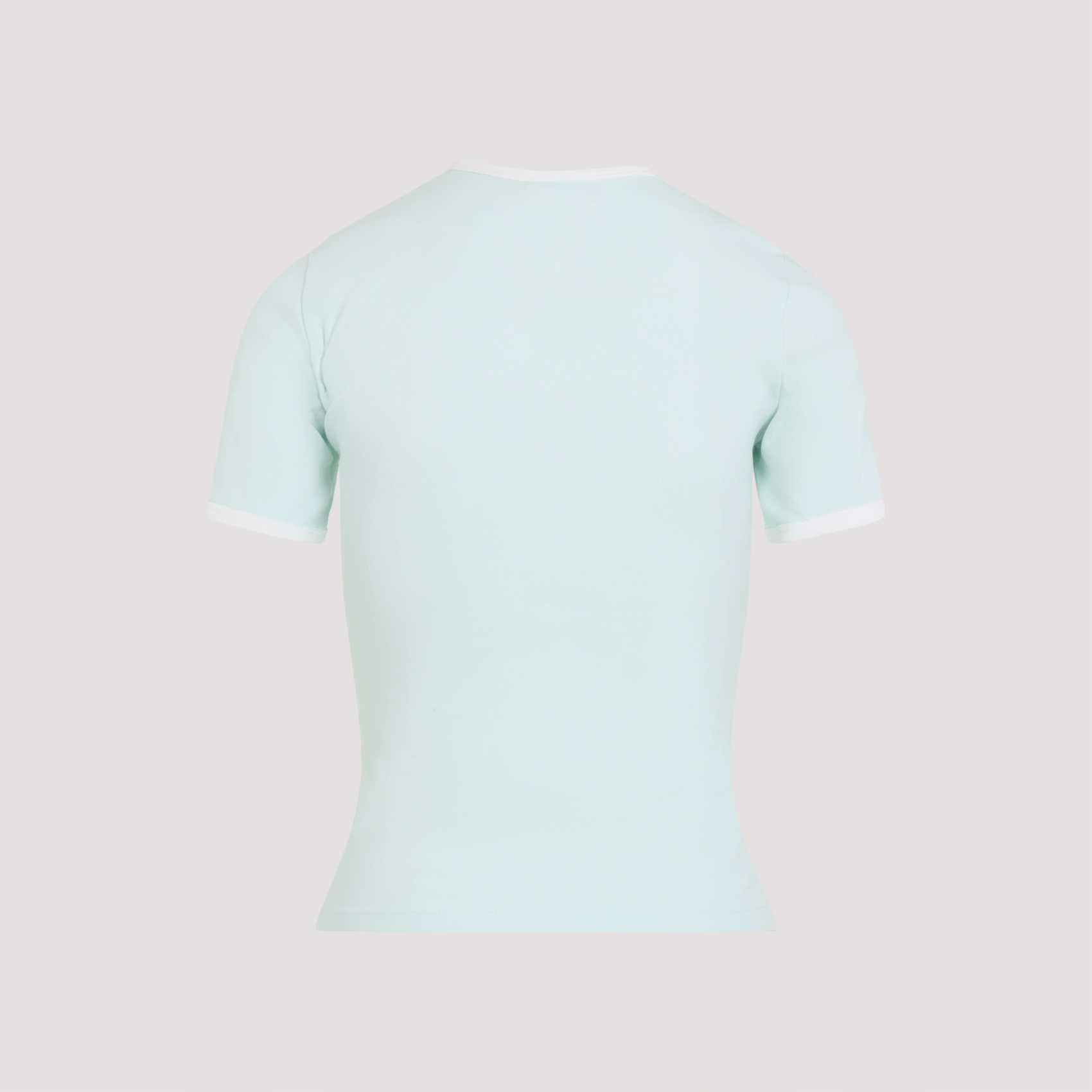 Courrèges Short Sleeve Crew Neck T-shirt Design In Blue