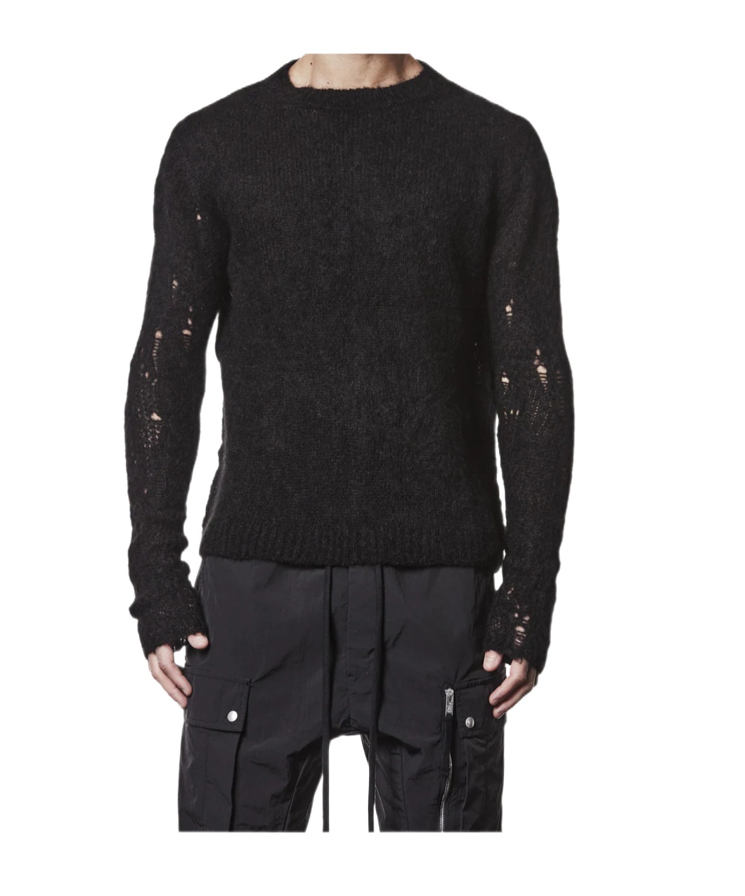 Thom Krom Destroyed Effect Sweater In Black