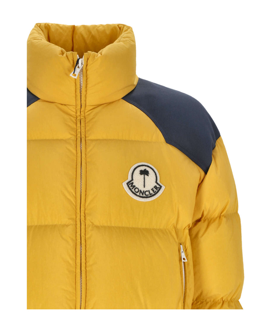 Moncler Nevis Short Down Jacket Yellow In Yellow