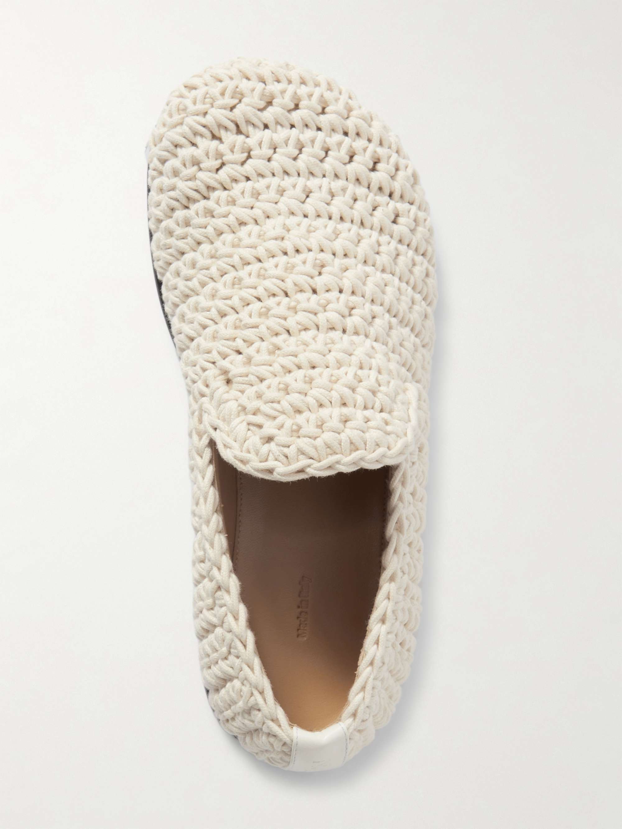 Jw Anderson Popcorn Crochet Loafer In Nude