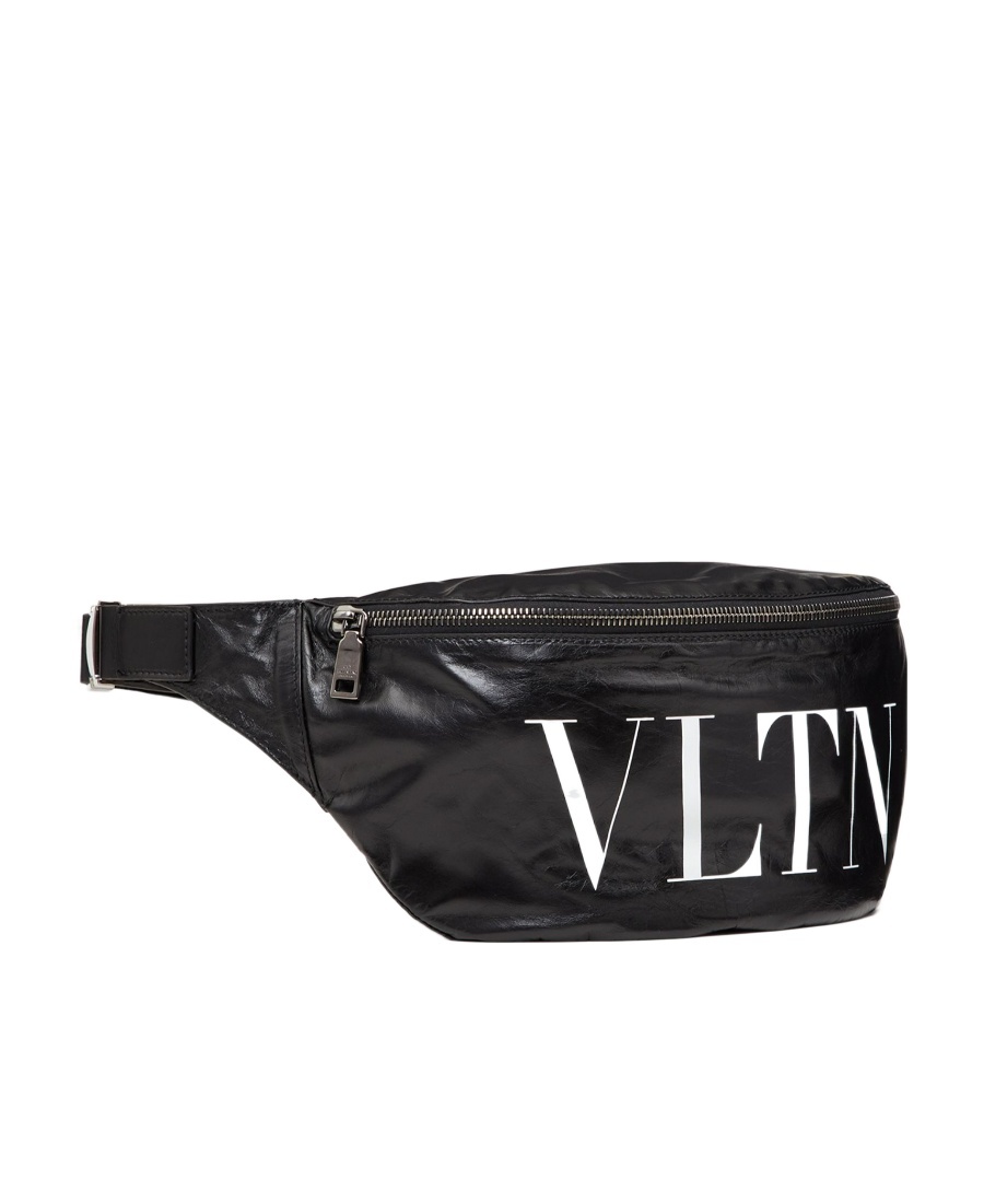 Valentino Garavani Banana Bag In Printed Logo In Black