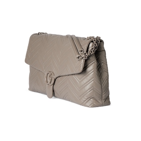 Gucci Gg Marmont Maxi Shoulder Bag In White