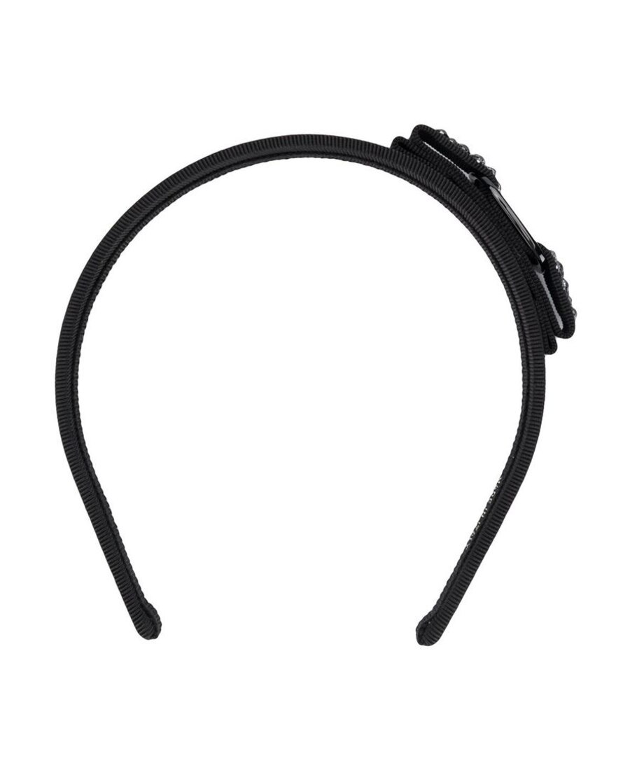 Ferragamo Salvatore  Bow-embellished Headband In Black