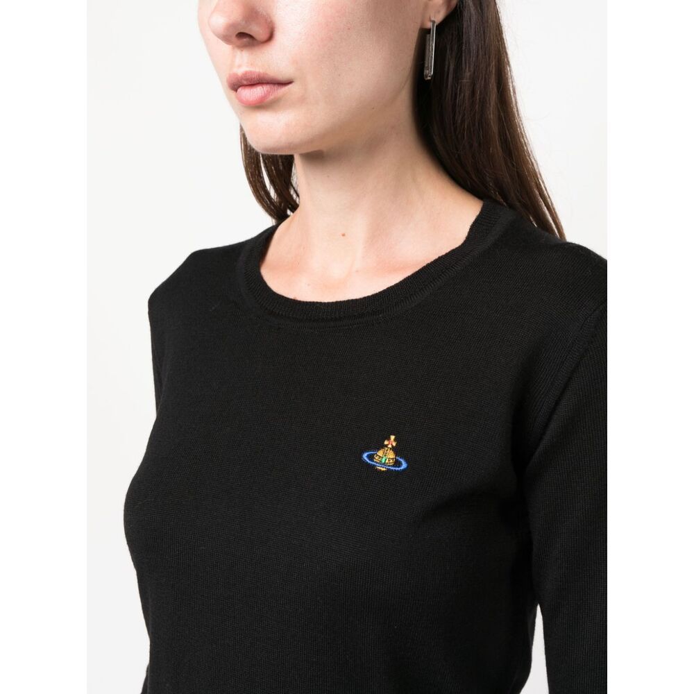 Vivienne Westwood Bea Cropped Sweater In Black