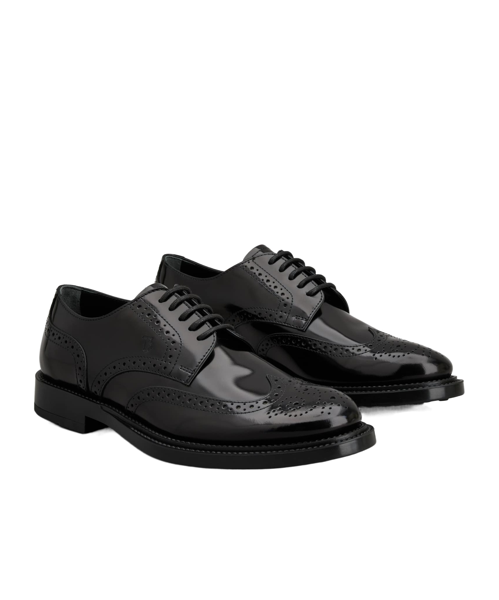 Tod's Oxford Lace-up Brogues In Black