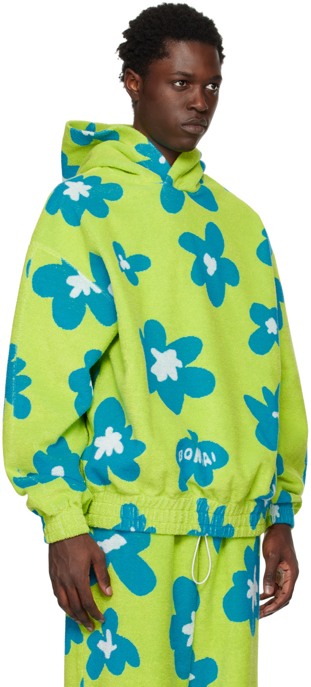 Bonsai Long-sleeved Hooded Sweater In Green