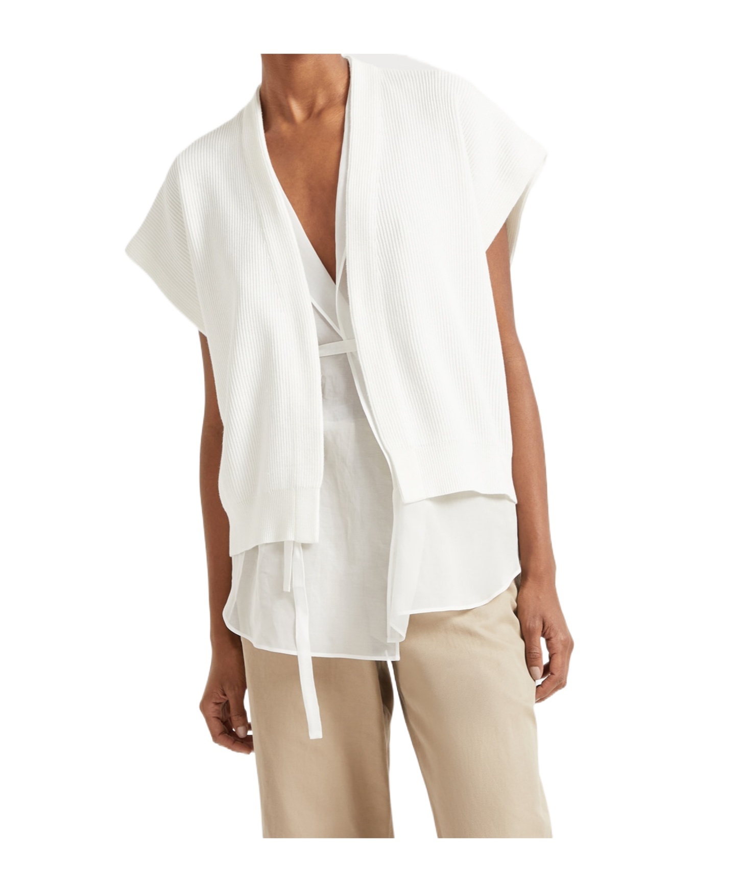 Brunello Cucinelli Stacking Cardigan Kit In White