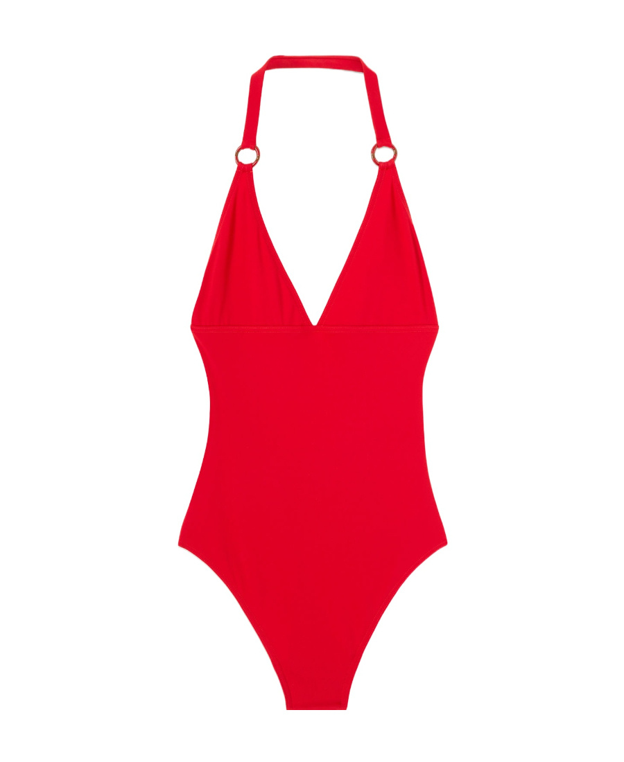 Loro Piana Logo One-piece Swimsuit In Red