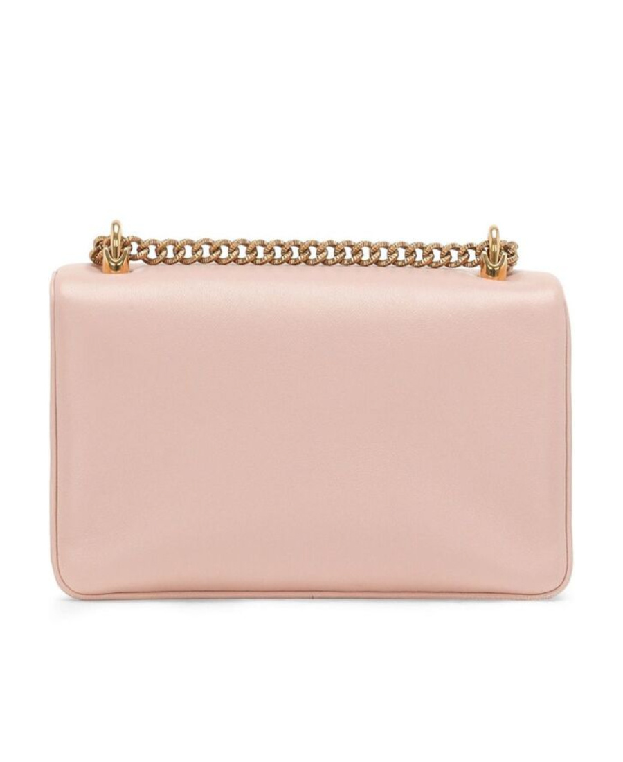 Dolce & Gabbana Medium Devotion Leather Crossbody Bag In Pink