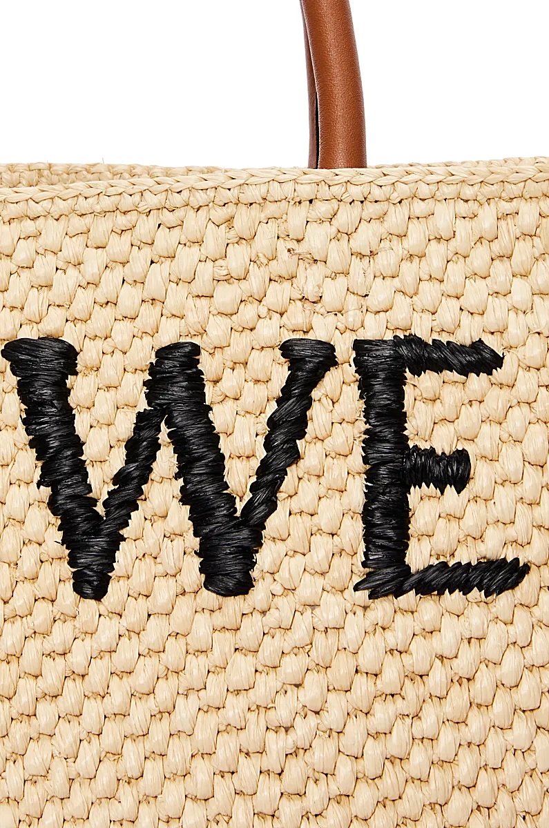 Loewe Standard A4 Raffia Tote Bag In Nude