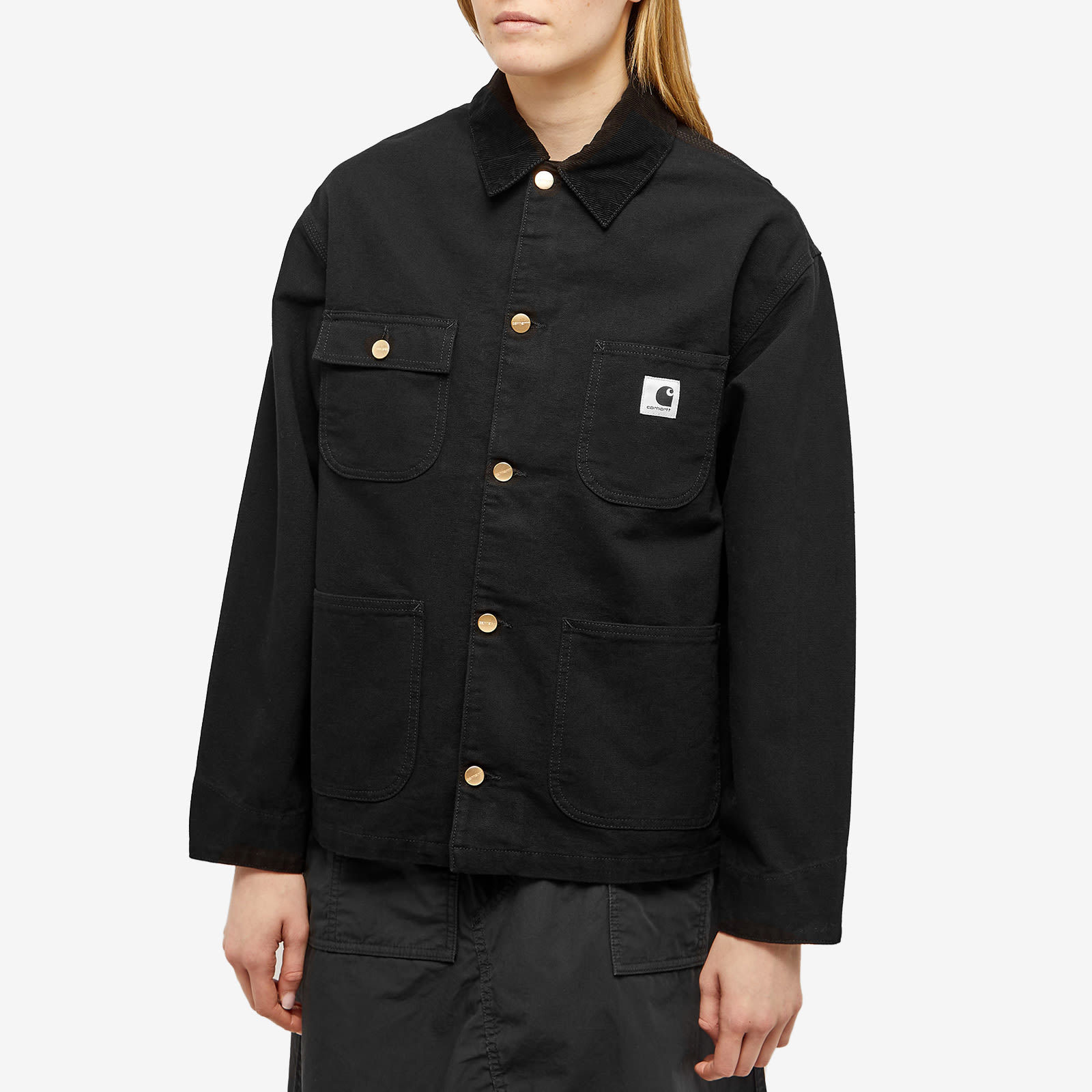 Carhartt Long-sleeved Casual Jacket In Black