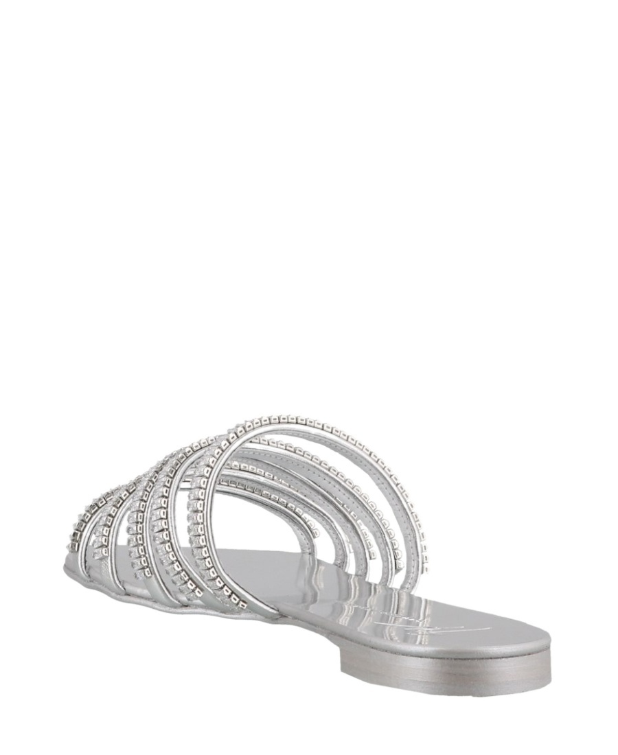 Giuseppe Zanotti Crystal Inlaid Multi-strap Sandals In Gray