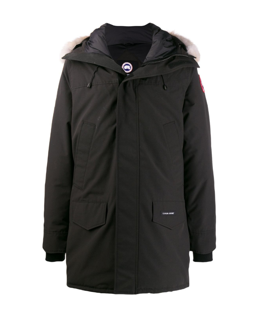 Canada Goose Langford Slim Fit Down Parka With Genuine Coyote Fur Trim In Black