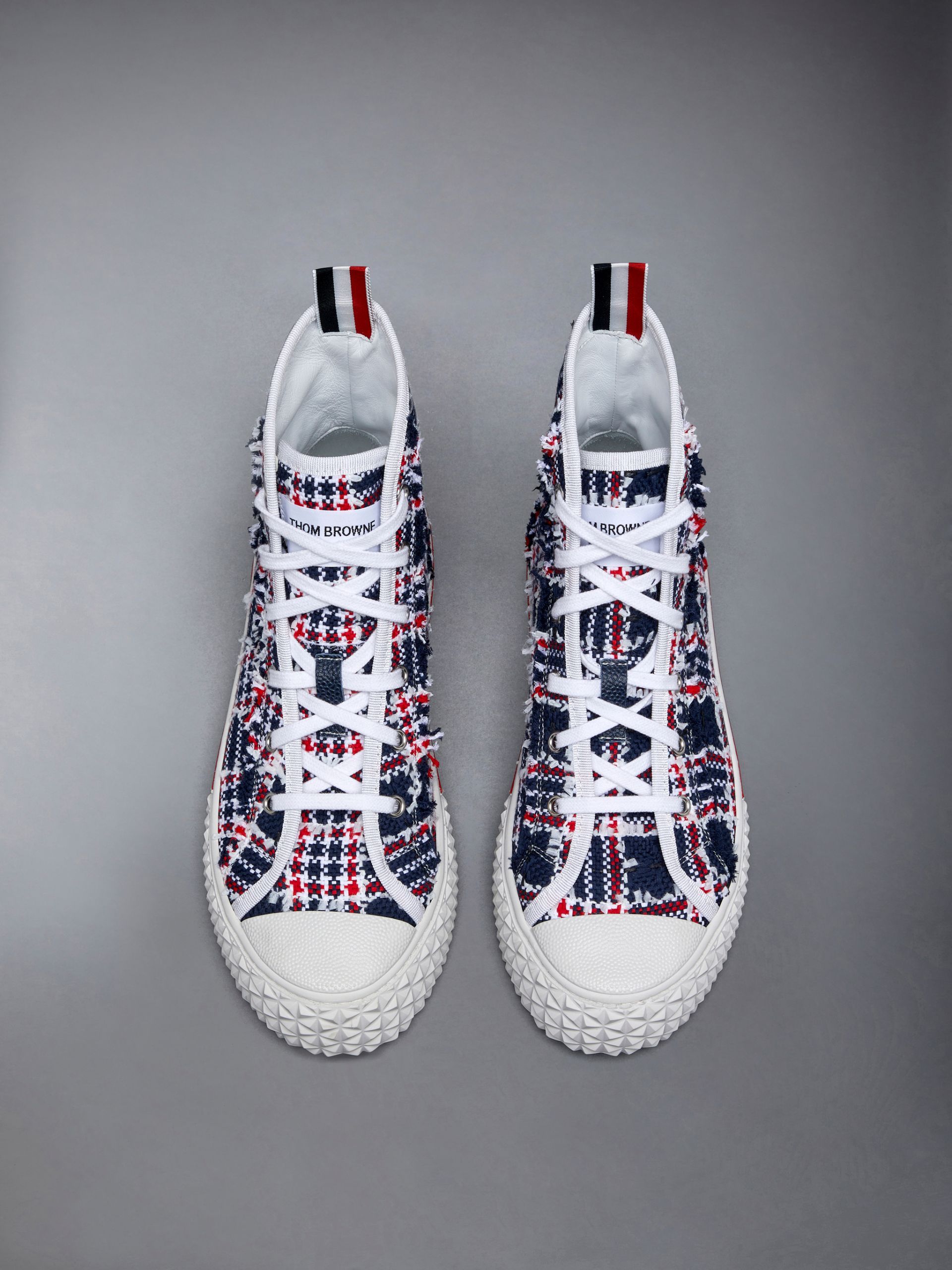 THOM BROWNE COLLEGIATE HIGH-TOP SNEAKERS