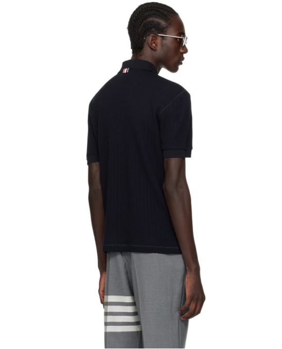 Thom Browne Man Sweater Navy Size 3 Virgin Wool In Black