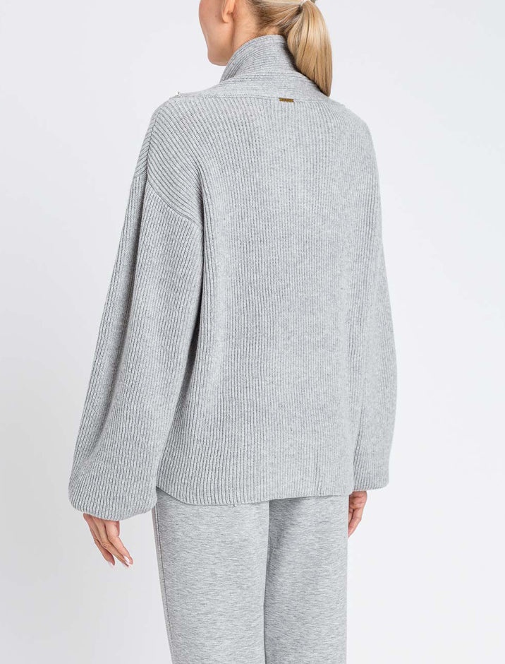 Twinset Embellished-collar Sweater In Gray