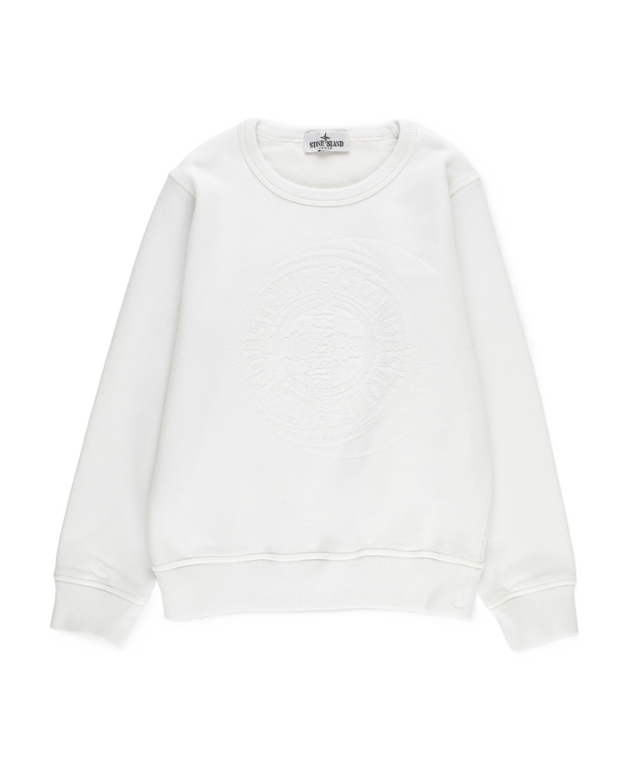 Stone Island Long-sleeved Round-neck Sweater In Nude