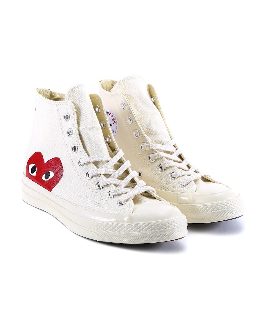 Comme Des Garçons Play X Converse X Converse Chuck Taylor Sneakers In White