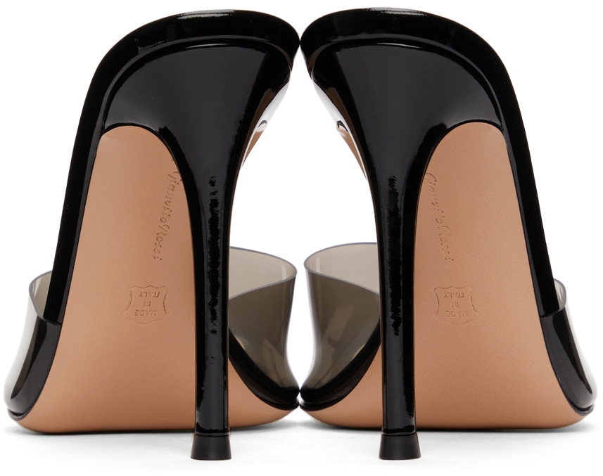 Shop Gianvito Rossi Black High Heeled Flip-flops