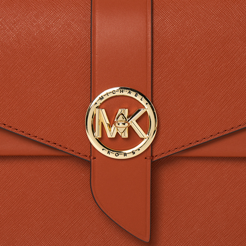 Michael Kors Small Saffiano Cross-body Bag In Brown