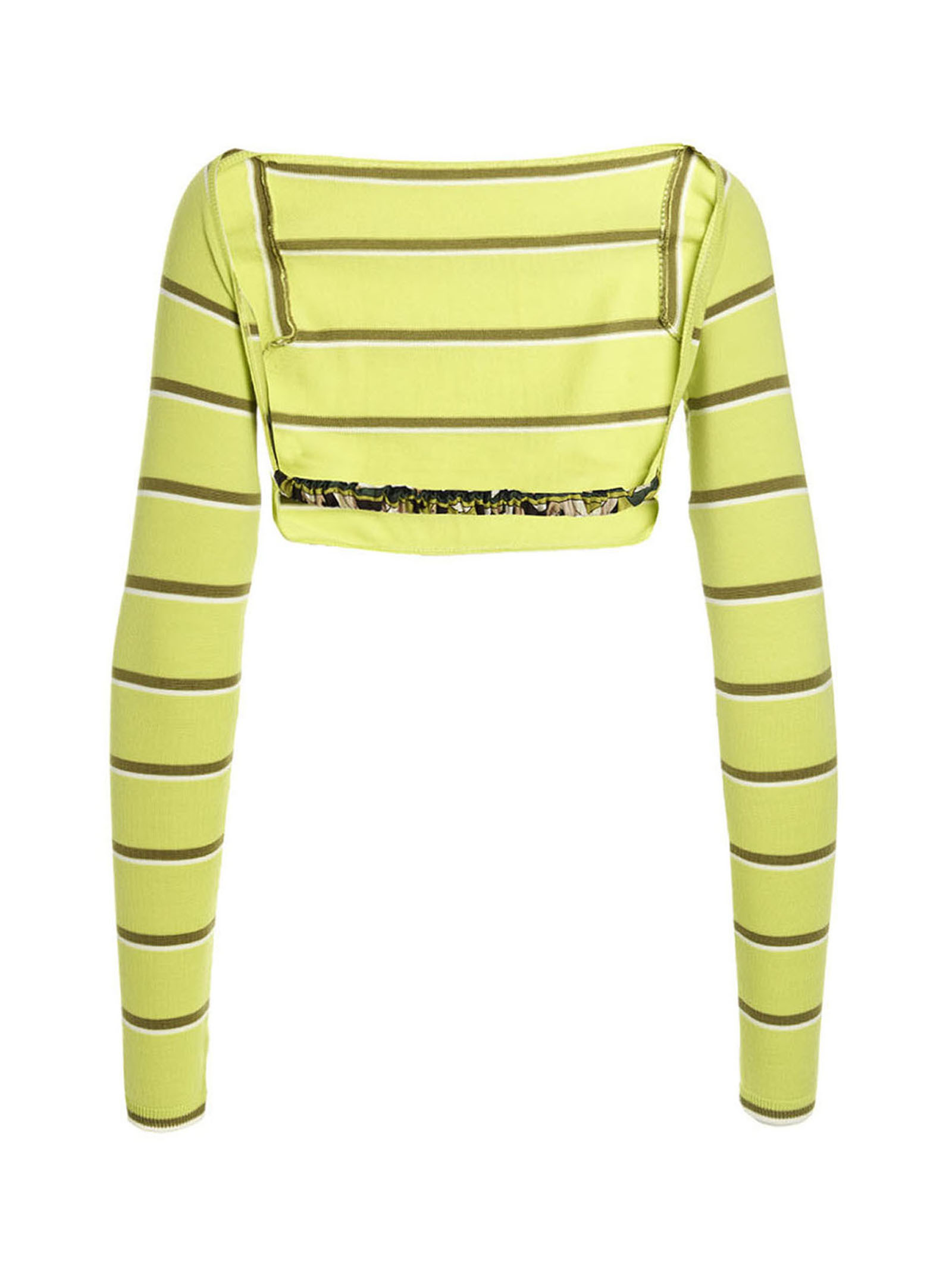 Pucci Woman Top Lime Green Size M Wool, Silk In Yellow
