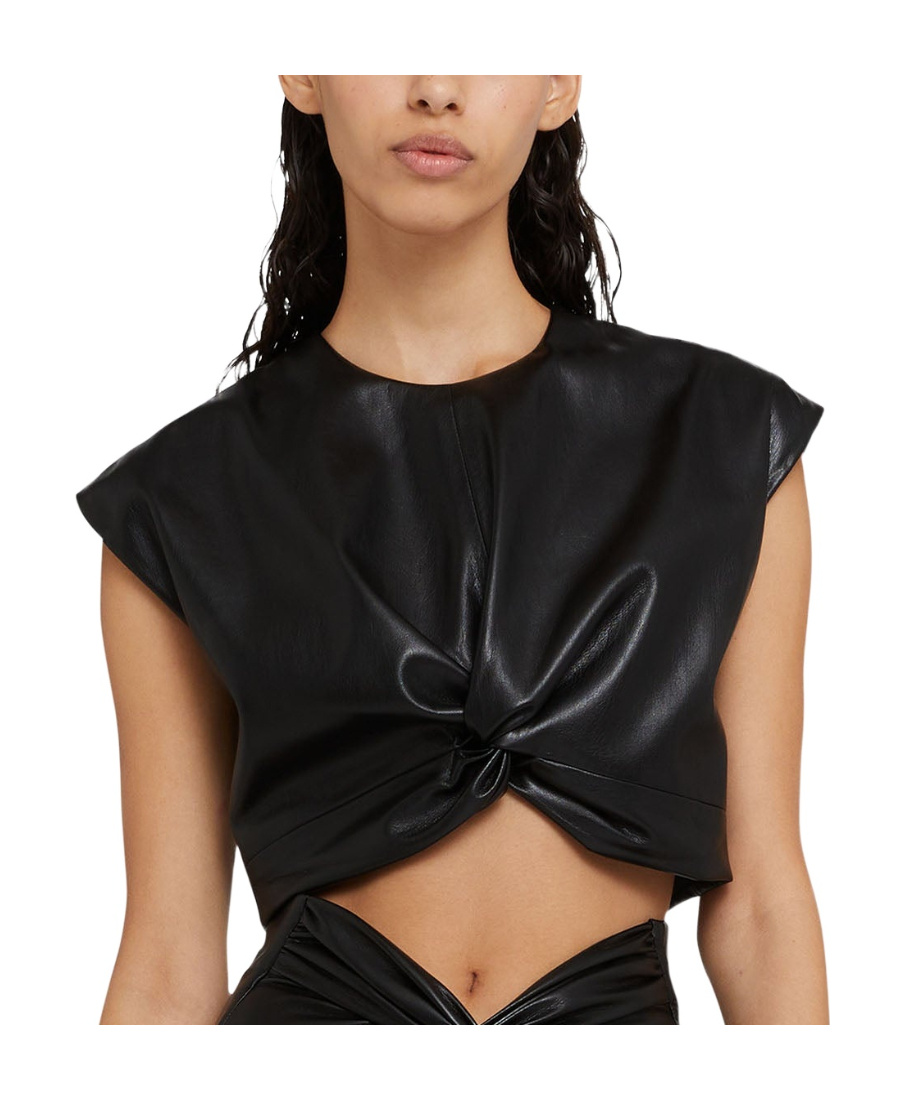 Msgm Round-neck Blouse In Black