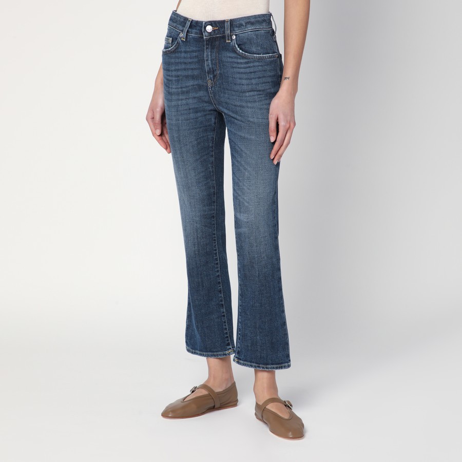 Department Five Department 5 Washed Blue Clar Bootcut Jeans In Blue