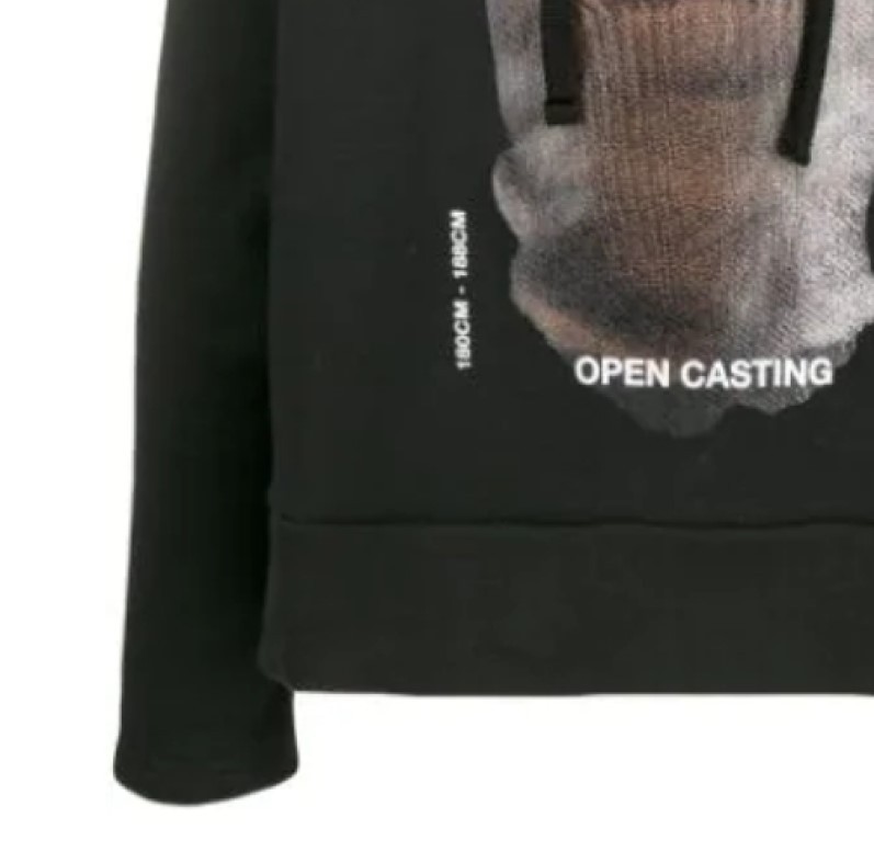 Ih Nom Uh Nit 'runway Division' Printed Hooded Sweater In Black