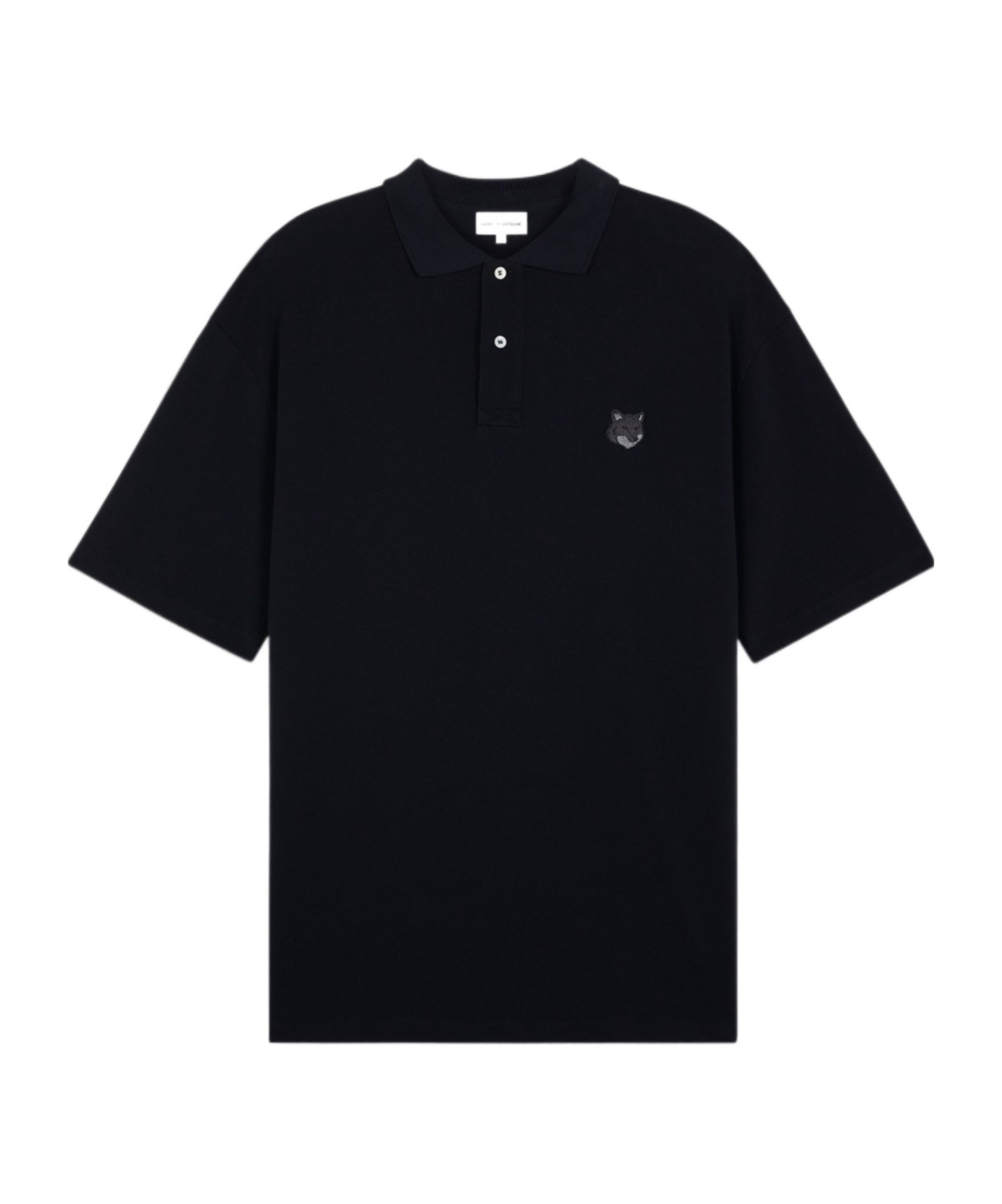 MAISON KITSUNÉ MAISON KITSUNÉ BOLD FOX HEAD PATCH OVERSIZED POLO SHIRT
