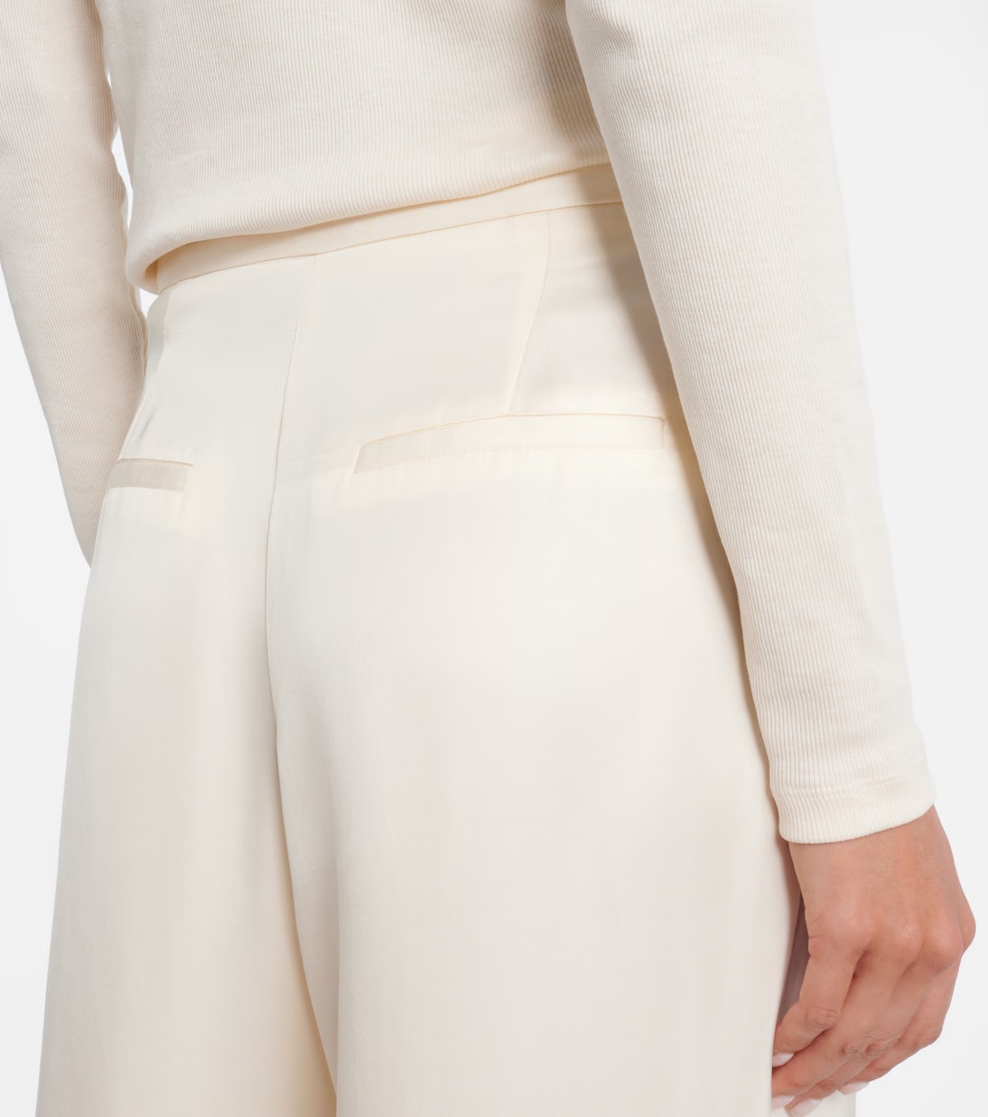 Rohe High-waisted Wide-leg Casual Pants In Neutral