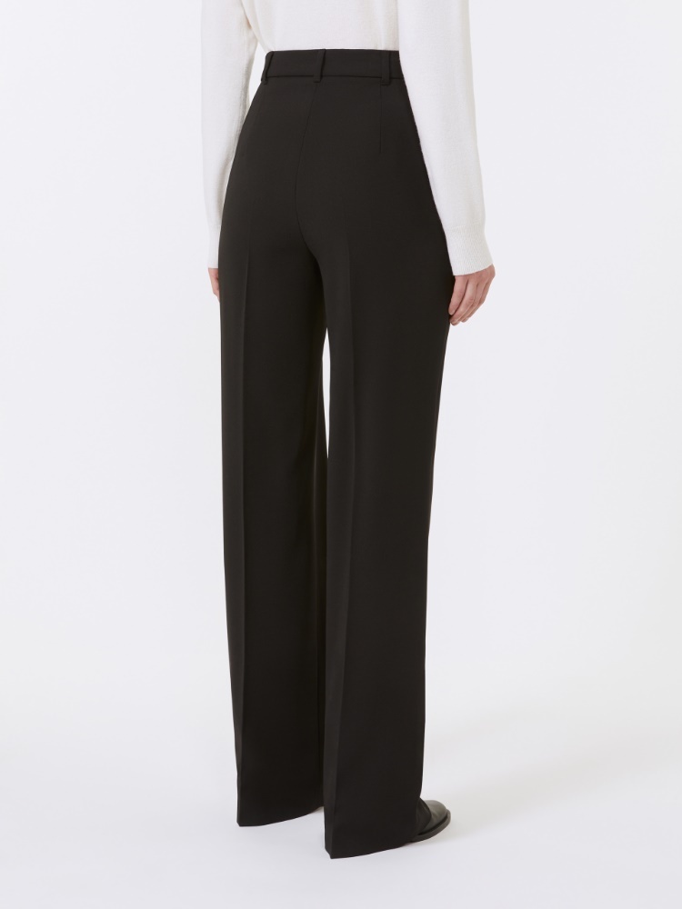 Max Mara Belt Loop Casual Pants In Black