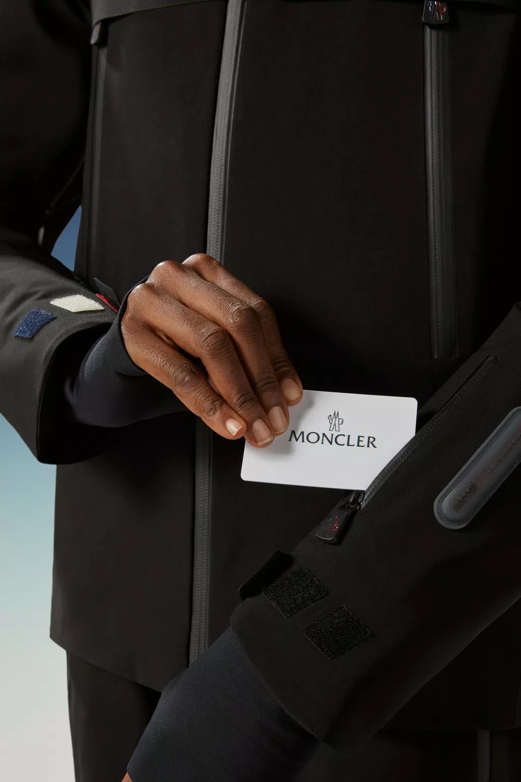 Moncler Chanavey Tech Padded Ski Jacket In Black