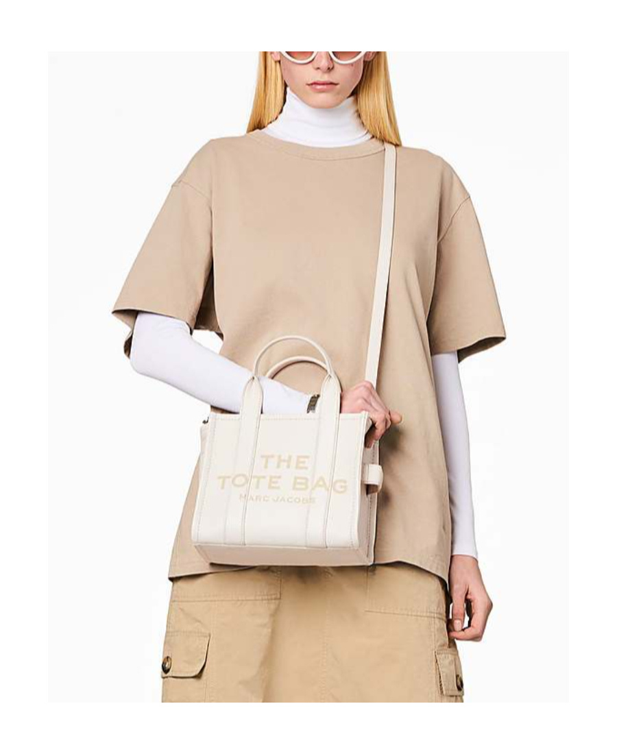 Marc Jacobs The Leather Mini Tote Bag In White